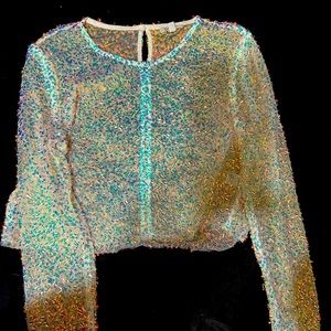EUC Long sleeve sequin top, sold by dry goods, worn once.